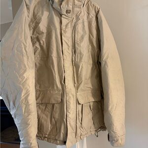 Quiksilver Men's Light Tan Puffer Ski Jacket